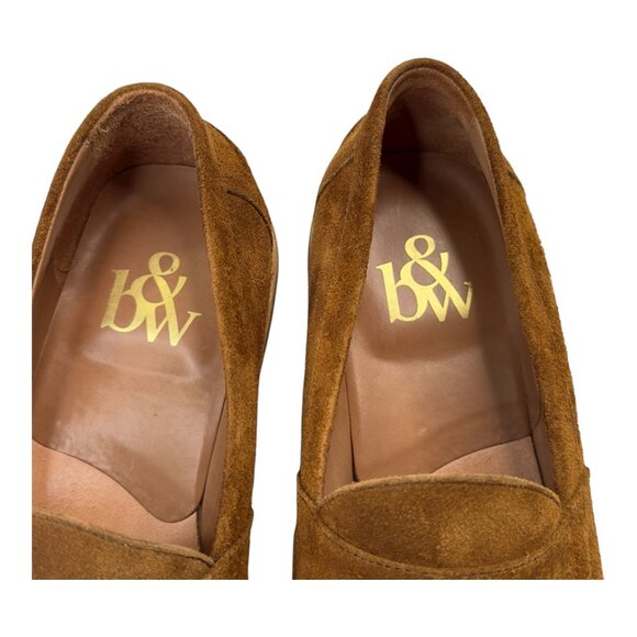 B&W Men’s Suede Penny Loafers Vibram Morflex Sole Size 11 Cognac Brown - Picture 11 of 14